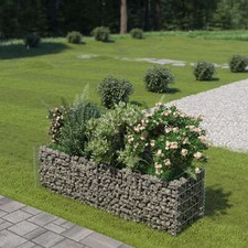 BULANED Gabion Raised Bed Galvanised Steel 180x50x50 , Raised Beds For D2V3
