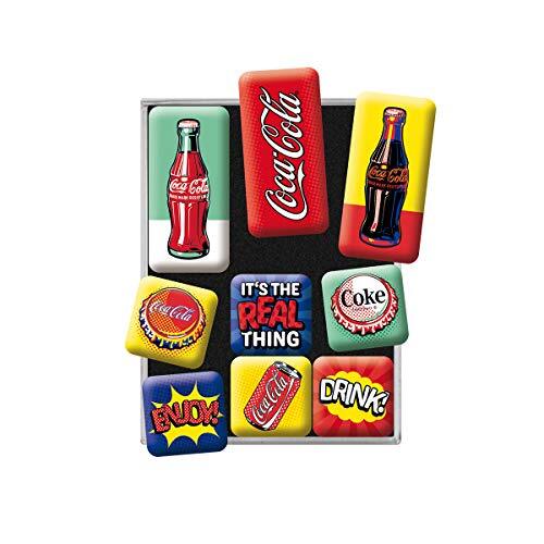Nostalgic-Art Set di Magneti vintage, Coca Cola  Pop Art  Idea regalo per aman