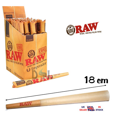 RAW Classic Emperador VORGEROLLT 18cm KONE Rollpapier mit Spitze FERTIG ZUM BEFÜLLEN