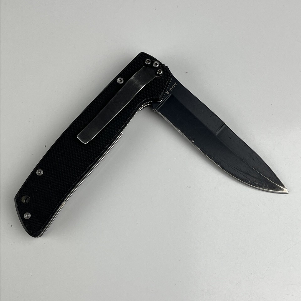Camillus Carbonitride Titanium Tactical AUS8 Knife G10 Handle Lockback