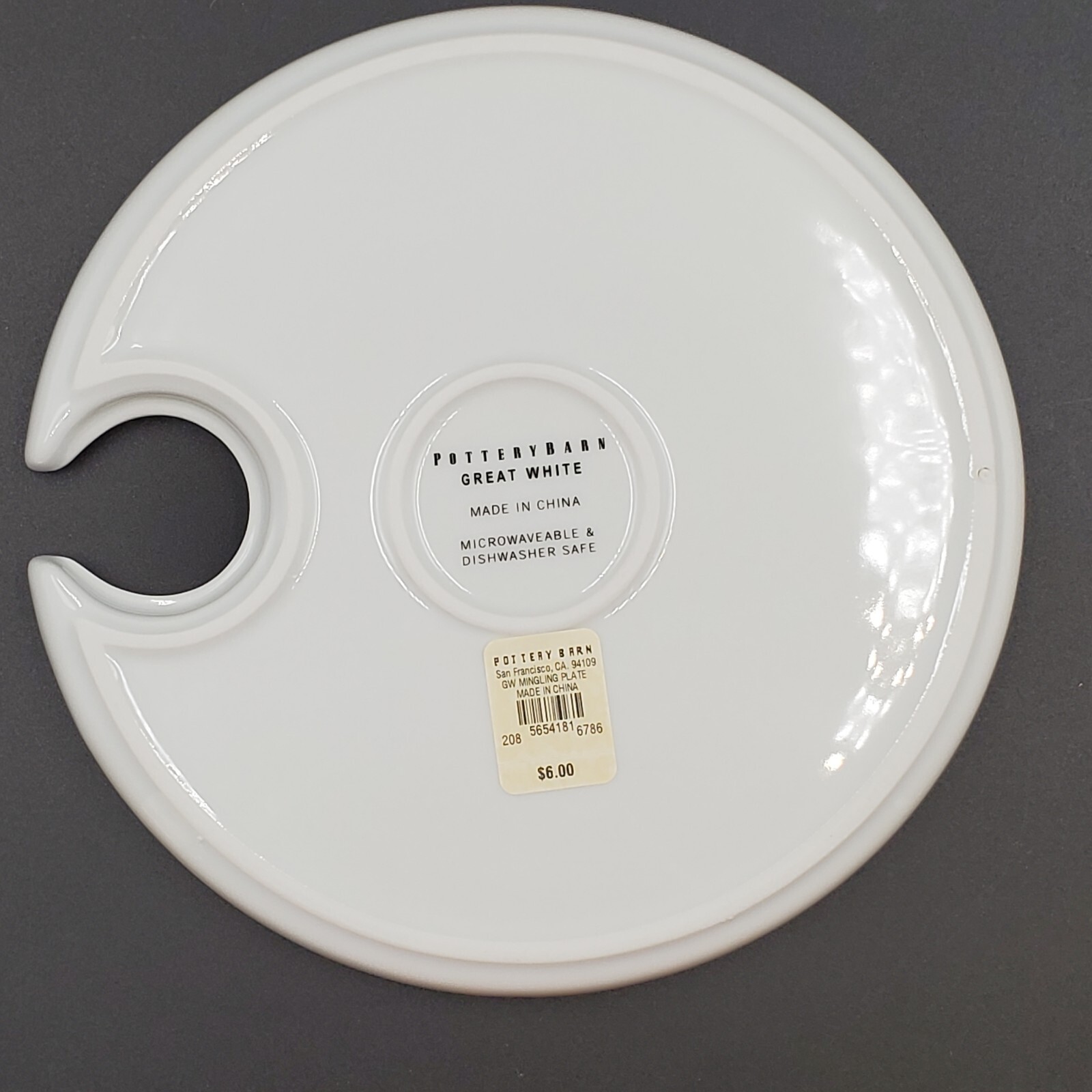 13 Pottery Barn Great White Ceramic Appetizer Drink/Wine Holder Plates