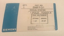 Siemens SMFFG1 Manual Starter 1 Pole Toggle Switch 277VAC 1HP Lot Of 7 LocB18S3