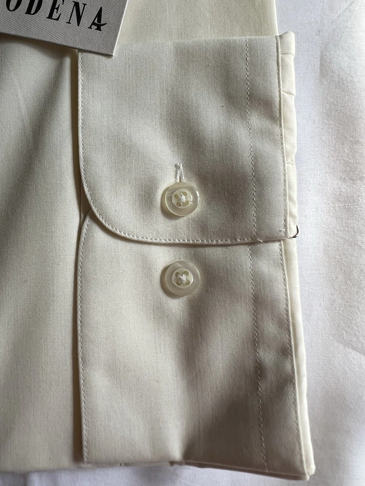 Camisa de vestir Módena para hombre talla: 2XL color: crema. Collar chino. Foto 4 de 4