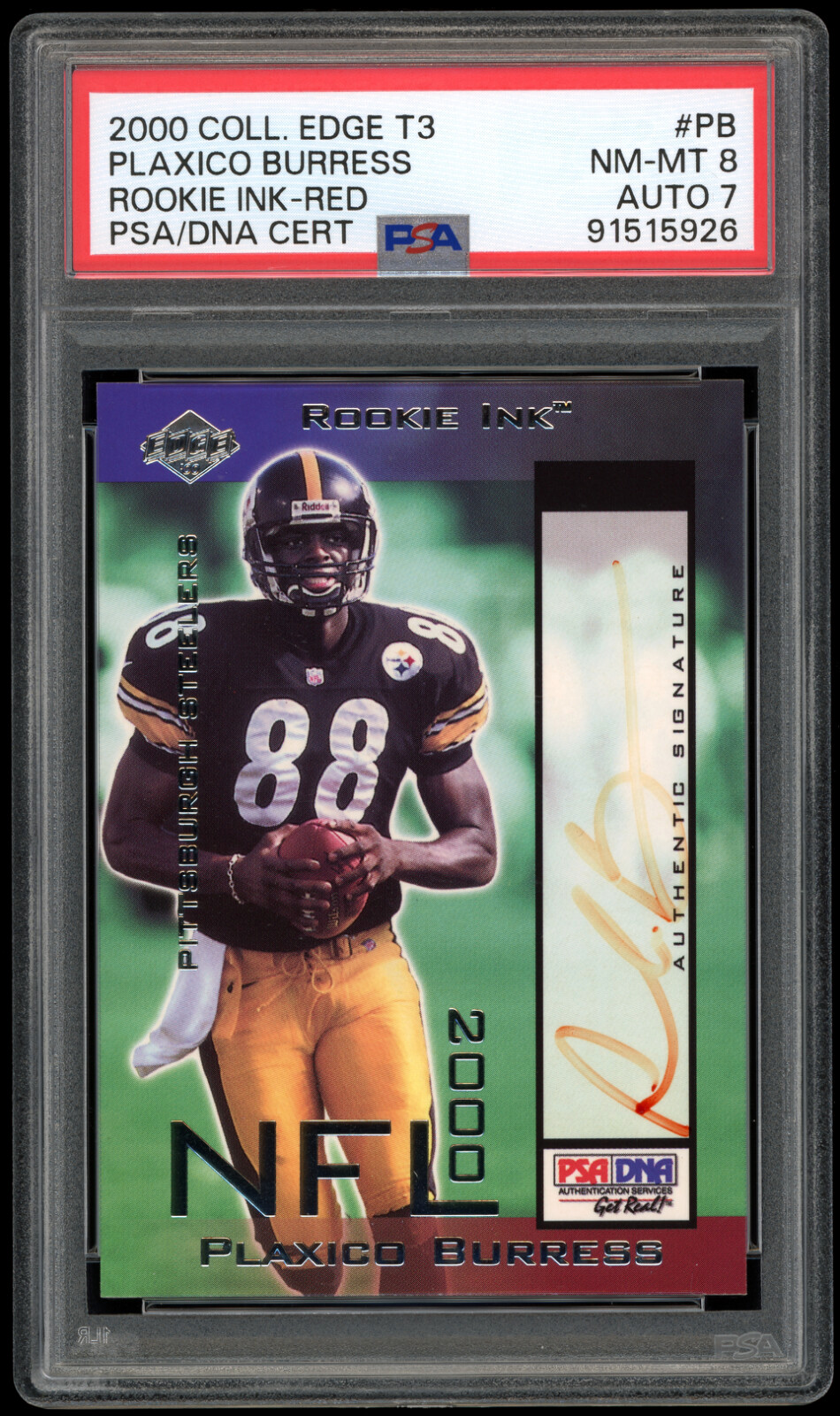 Plaxico Burress Collector's Edge T3 Rookie Ink #PB Silver