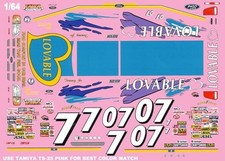 7 Tammy Jo Kirk Lovable 1997 NASTRUK 1/64th HO Scale Slot Car Waterslide Decals