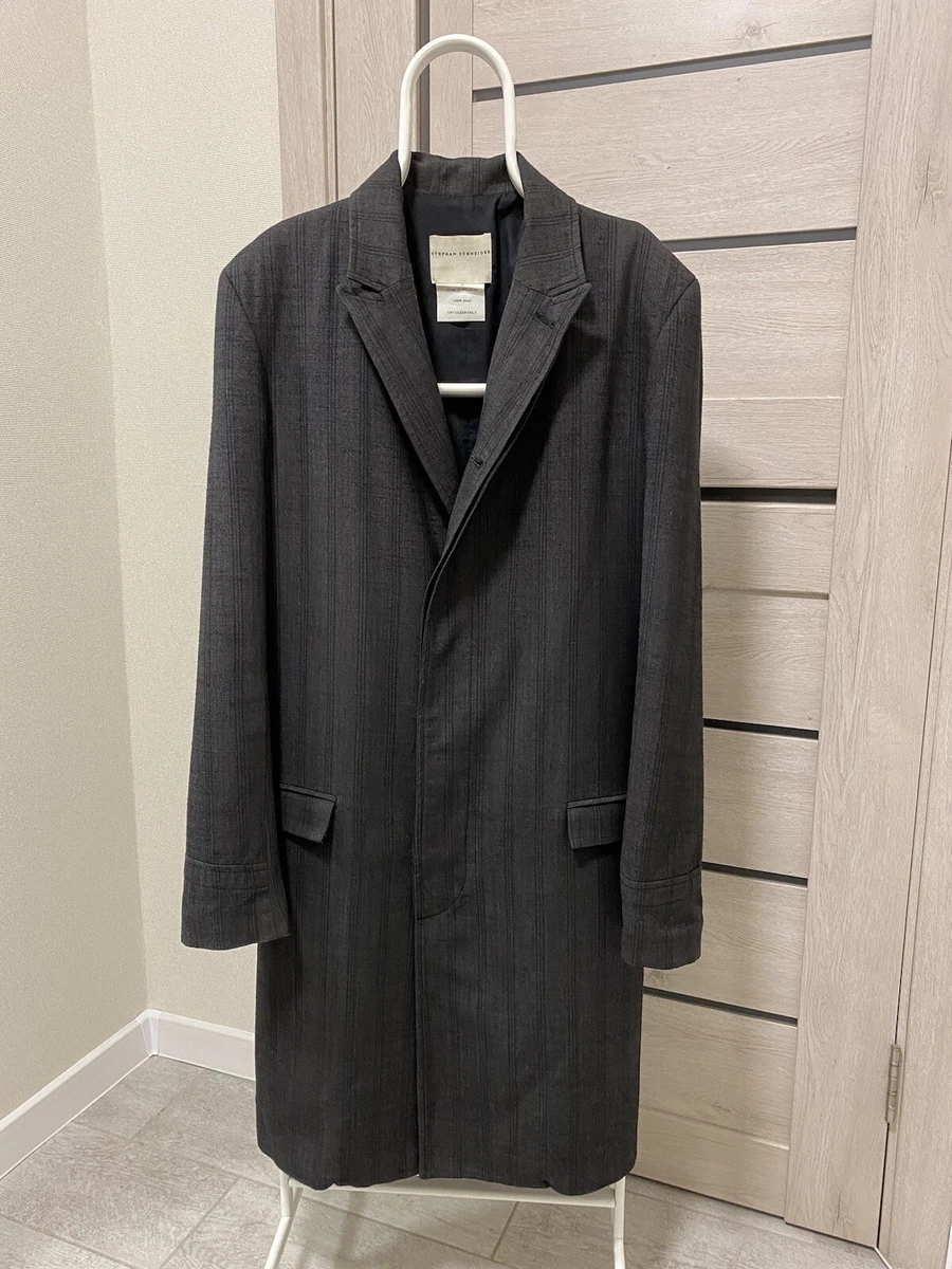 Stephan Schneider Striped Made in Belgium Long Wool Coat | eBay