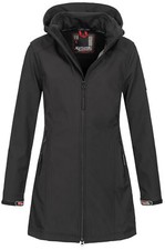 A. Salvarini Damen Softshell Funktions Outdoor Jacke Sport lang O131 Schwarz