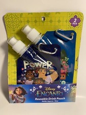 2022 Disney Plastic Travel Flask Kit Encanto Reusable Drink Pouches 10oz rare