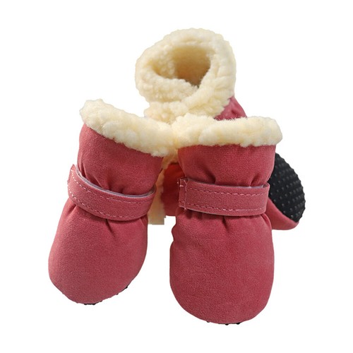 4x kleine Hunde Winter warme Schuhe Anti-Rutsch Haustier Schneestiefel schützende Booties Socken - Bild 12 von 18