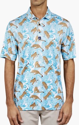Construct Leopard Men's Golf Polo L | eBay