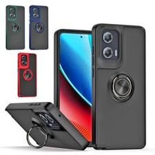 For Motorola Edge 2024 2025 Shockproof Kickstand Case Magnetic Ring Stand