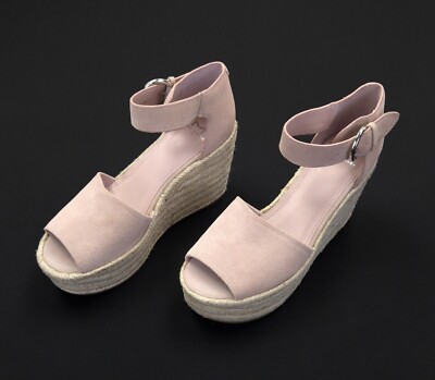 Marc Fisher Women's 11M Sandal Mlalita Espadrille Wedge Pink