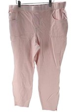 Quacker Factory Dream Jeannes Pull-On Leggings Pockets Pink