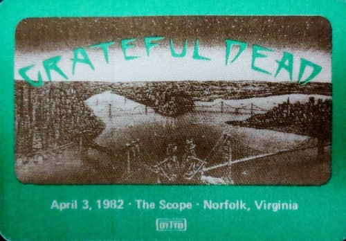 Grateful Dead Backstage Pass The Scope Norfolk Virginia 4.3.82 4.3.1982 Dead Set - Bild 10 von 12