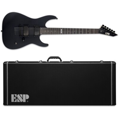 ESP LTD JL-600 Jeff Ling Black Satin Electric Guitar + Hardshell Case JL600 JL