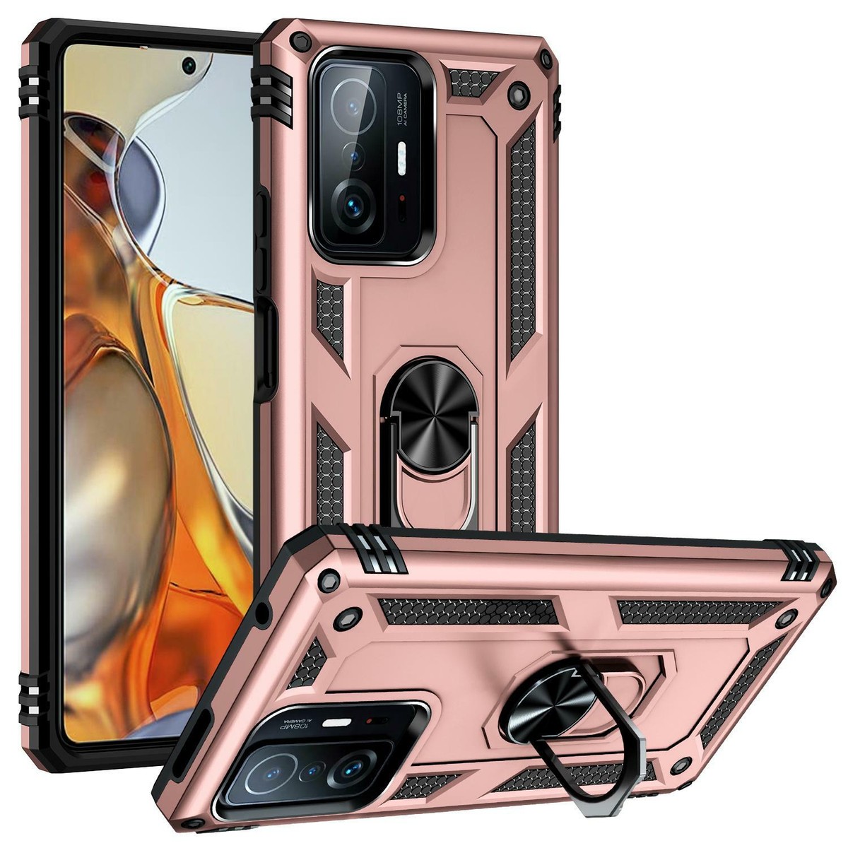 SEAHAI Cover per Xiaomi Redmi Note 11 PRO 5G/4G Cover, Custodia Protettiva Ultra Sottile ed Elegante in Silicone TPU Flessibile, Vetro a Colori Sfumato AntiGraffio Antiurto Case, Blu Elegante