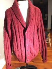 Lands’ End Vintage Men’s Large Button Down Sweater