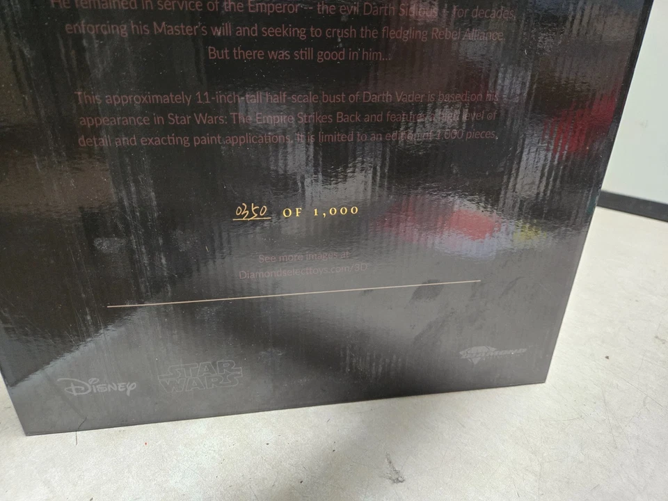 Busto de resina sellado Diamond Select LEGENDS Darth Vader escala 1/2 LMTD/1000 Foto 4 de 4