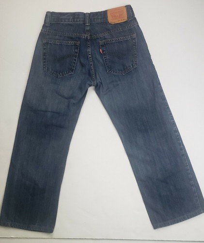 Levis 505 Denim Cropped Wide Leg Jeans Sz. 12 Regular 26"-Waist - Picture 3 of 8