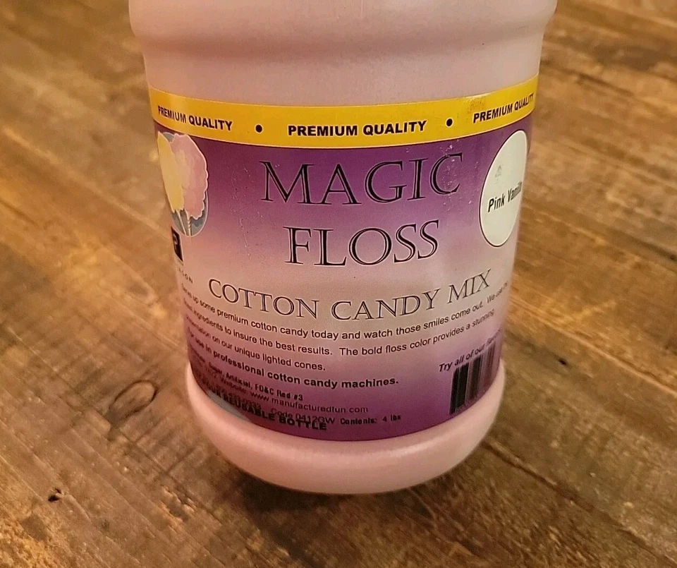 Cotton Candy Machine Sugar 4 Pound Pink Vanilla 4lb Paragon Magic Floss Premium - Image 2 of 4
