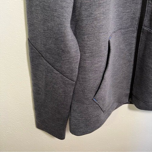 Banana Republic Men’s Size Medium Full Zip Jacket Heathered Navy Blue Stretch - Picture 6 of 13