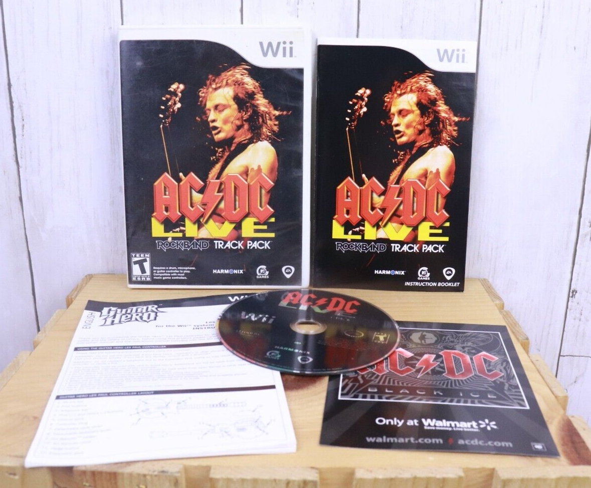 AC/DC Live Rock Band Track Pack Nintendo Wii Video Game music rhythm ...