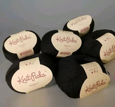 6) Knitpicks Palette Navy Fingering Peruvian Highland  Wool 231 Yds.
