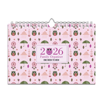 Arpan 2026 Familien Organizer Kalender - Eine Woche zum Anzeigen Planer