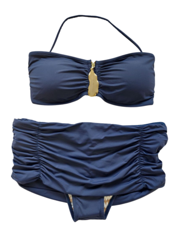 New Brigitte Por Fernanda Maia Bikini Size S Navy Padded Cups Waterproof Bag - Picture 1 of 10