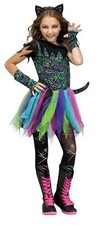 Fun World Wild Rainbow Cat Kitty Colorful Child Girls Halloween Costume 123492