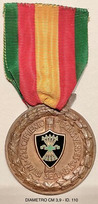 OMS 2° REGIMIENTO FLECHAS VERDES MED. OPERAZIONI MILITARI IN SPAGNA OMS 1939