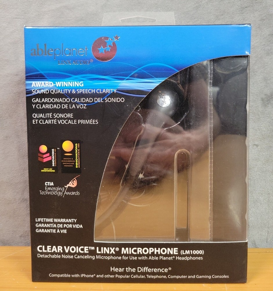 Able Planet LM1000 Detachable Linx Microphone For Use With Able Planet Headphone