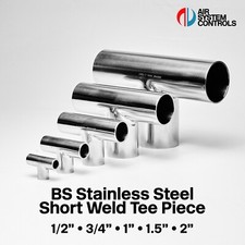 304 Stainless Steel Weld Tee | 1/2'-2' Hygienic Fitting, Food Grade, T