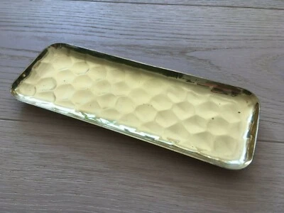 Untersetzer Schale Metall Kupfer Kupferblech ca. 19cm lang schlichtes Design alt - Bild 1 von 4