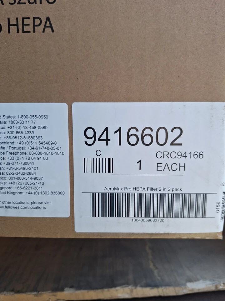 Filtro de aire Fellowes fabricante de equipos originales paquete de 2 HEPA 9416602 CRC94166 para purificador AeraMax AM3 AM4 Foto 2 de 4