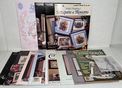 Lot Magazine Vintage Cross Stitch Pattern Lot Magazine Leaflets Cottages Children ...