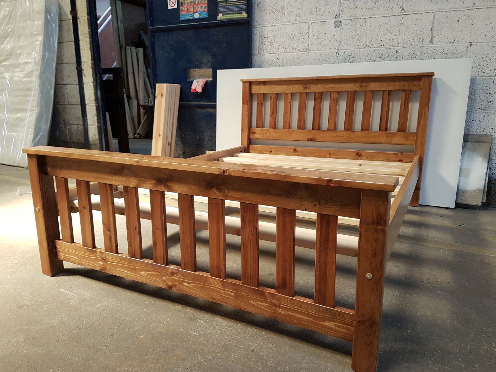 bespoke crown bed in oak finish comes with extra strong bed slats eBay