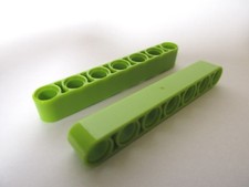 LEGO x2 Lime Technic Liftarm 1x7 Réf 32524 Set 7590 8284 9393 42054 8284 42021