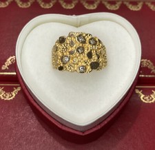    Men  s 14k Yellow Gold Diamond Cluster Pave Nugget Deco 8.7 Grams Ring 10 1/2