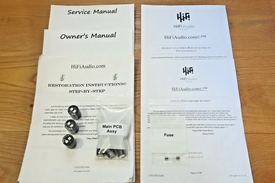 Adcom GFP-750 restoration recap service kit repair filter capacitor rebuild - Image 2 of 4