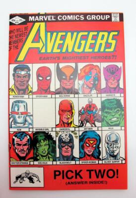 Avengers #221, Marvel; She-Hulk joins Avengers and Hawkeye rejoins