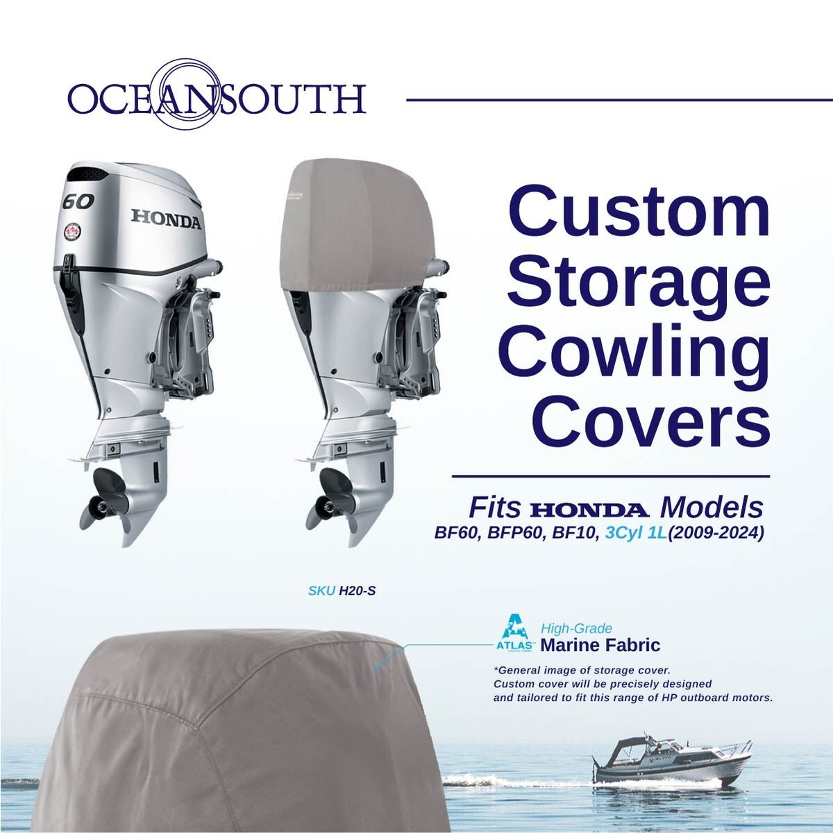 Oceansouth Outboard Cowling Cover for Honda 3 CYL 1L | eBay
