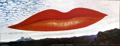 Man Ray LIPS Observatory Time The Lovers Offset Litho 9-1/4 x 24