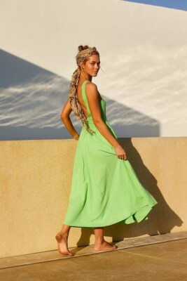 midi dress with zip back Zip Back Deep V Long Sleeve Cocktail Party Midi Dress