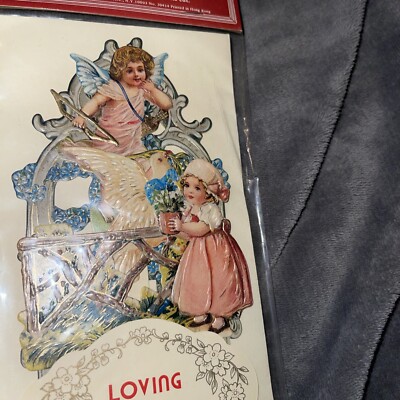 Vintage 1984 Merrimack Pull Out Pop Up Loving Thought Victorian Style Card Envel