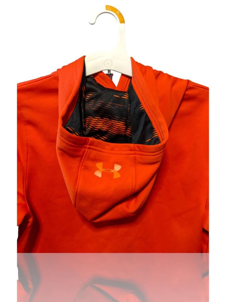 Under Armour Hoodie Youth Large Excellent Condition, Orange. NS-11 - Image 4 of 4