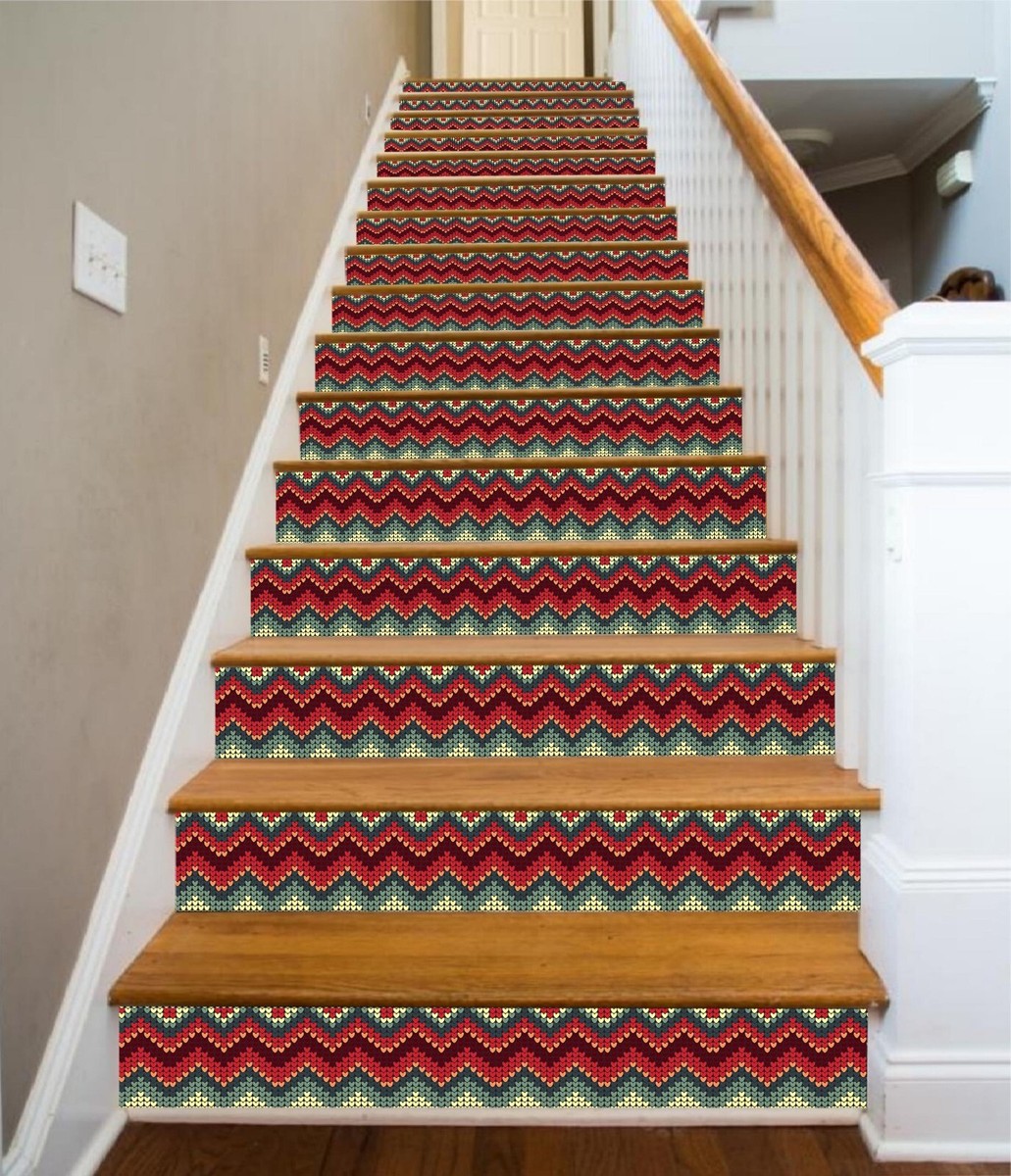 3D Color Wave Texture AZ582 Stair Risers Decoration Mural Vinyl
