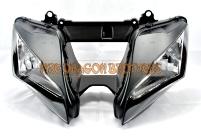 FDB Headlight Assembly Headlamp Clear For Kawasaki 2011 2015 ZX