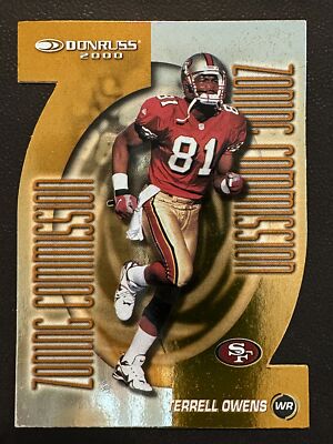Terrell Owens 2000 Donruss Zoning Commission Die Cut /1000 49ers #ZC-38