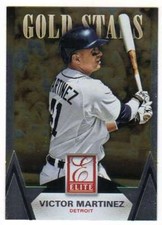 2015 Panini Elite Baseball Gold Stars Insert Insert #7 Victor Martinez Tigers 